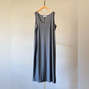 Attitudes by Renée Composed Knits Tank Maxi Dress COLOR: Charcoal